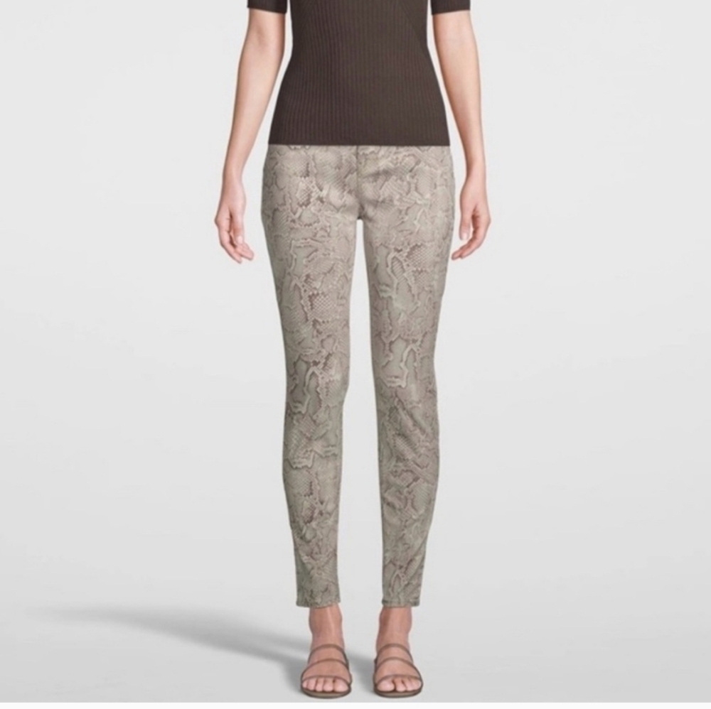 White House Black Market Cream and Brown Jeggings - Picture 1 of 9